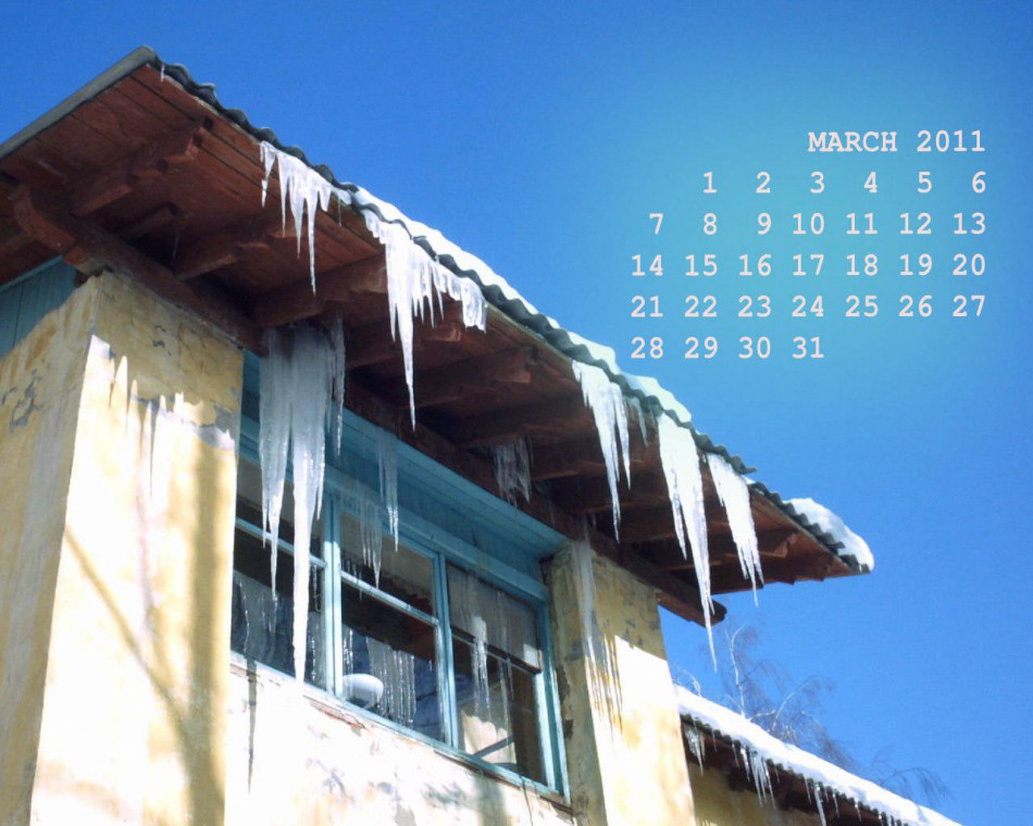 календарь на март 2011 года (обои на рабочий стол)